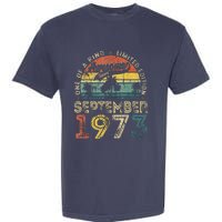 50 Years Old September 1973 Vintage Retro 50th Birthday Garment-Dyed Heavyweight T-Shirt