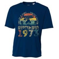 50 Years Old September 1973 Vintage Retro 50th Birthday Cooling Performance Crew T-Shirt