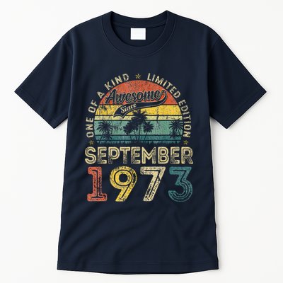 50 Years Old September 1973 Vintage Retro 50th Birthday Tall T-Shirt