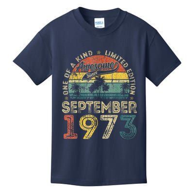 50 Years Old September 1973 Vintage Retro 50th Birthday Kids T-Shirt