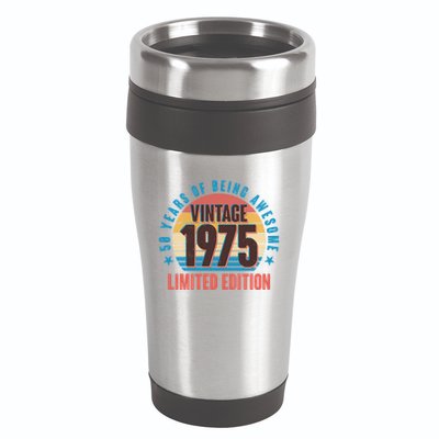 50 Years Of Being Awesome 1975 Limited Edition Vintage Retro 16oz Travel Tumbler