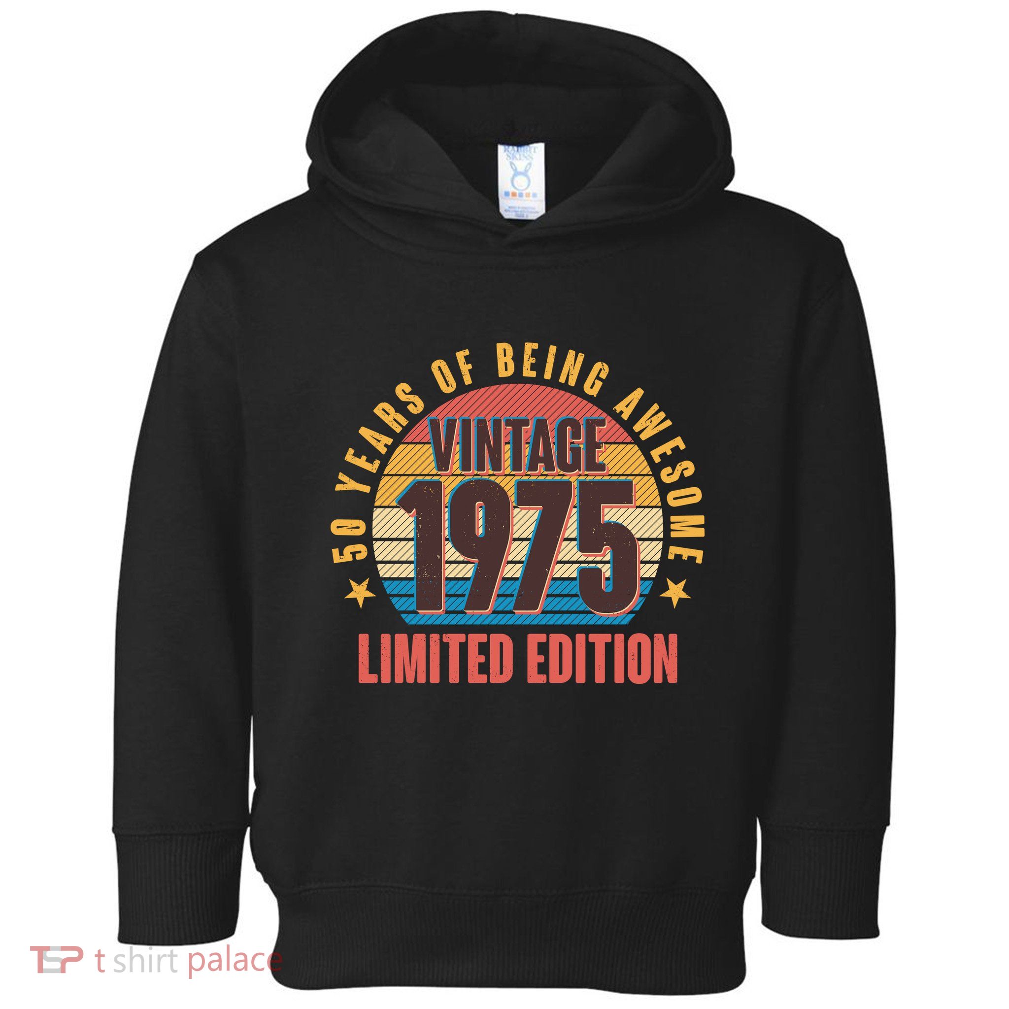 50 Years Of Being Awesome 1975 Limited Edition Vintage Retro Toddler Hoodie