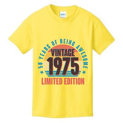 50 Years Of Being Awesome 1975 Limited Edition Vintage Retro Kids T-Shirt