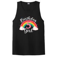 5 Years Old Birthday Girl Rainbow For Girls 5th Birthday PosiCharge Competitor Tank