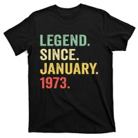 50 Year Old Gift Legend Since January 1973 50th Birthday T-Shirt