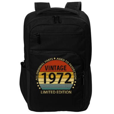 50 Year Old Gifts Vintage 1972 Limited Edition 50th Birthday Impact Tech Backpack