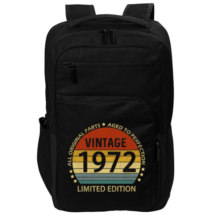 50 Year Old Gifts Vintage 1972 Limited Edition 50th Birthday Impact Tech Backpack