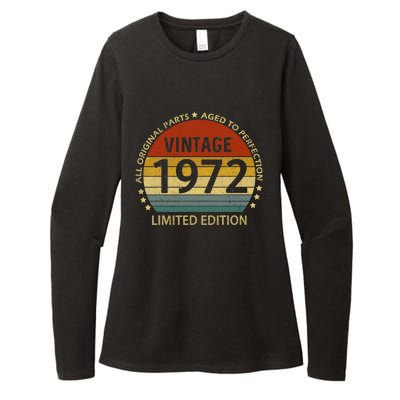 50 Year Old Gifts Vintage 1972 Limited Edition 50th Birthday Womens CVC Long Sleeve Shirt