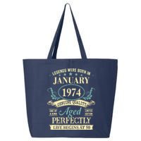 50 Yrs Old 50th Birthday Gift Legends Born In January 1974 25L Jumbo Tote