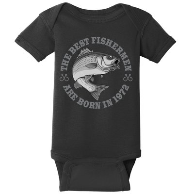 51 Year Old Fisherman Fishing 1972 51st Birthday Baby Bodysuit