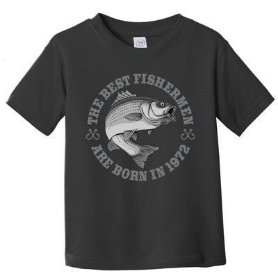51 Year Old Fisherman Fishing 1972 51st Birthday Toddler T-Shirt