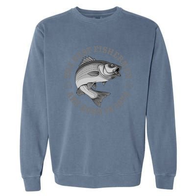 51 Year Old Fisherman Fishing 1972 51st Birthday Garment-Dyed Sweatshirt