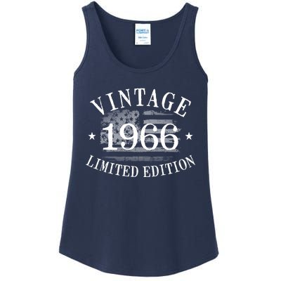 56 Years Old Vintage 1966 US Flag 56th Birthday Ladies Essential Tank