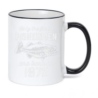 51 Year Old Fishing Fisherman 1972 51st Birthday 11oz Black Color Changing Mug