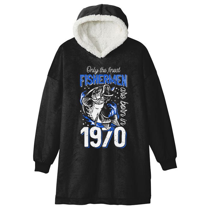 51 Years Old Fishing Fisherman 1970 51st Birthday Hooded Wearable Blanket