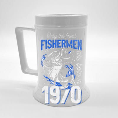 51 Years Old Fishing Fisherman 1970 51st Birthday Beer Stein