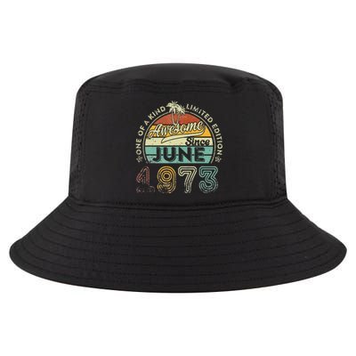 50 Year Old Awesome Since June 1973 50th Birthday Cool Comfort Performance Bucket Hat