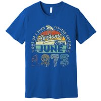 50 Year Old Awesome Since June 1973 50th Birthday Premium T-Shirt