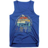 50 Year Old Awesome Since June 1973 50th Birthday Tank Top