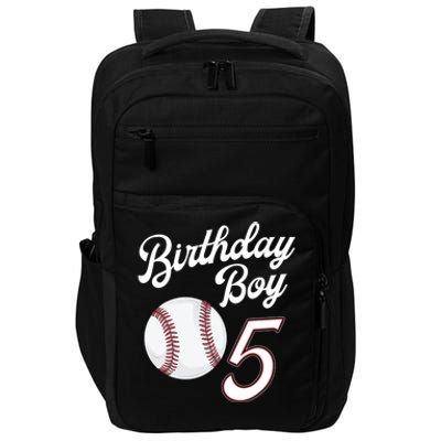 5 Years Old Baseball Themed 5th Birthday Party Sports Impact Tech Backpack