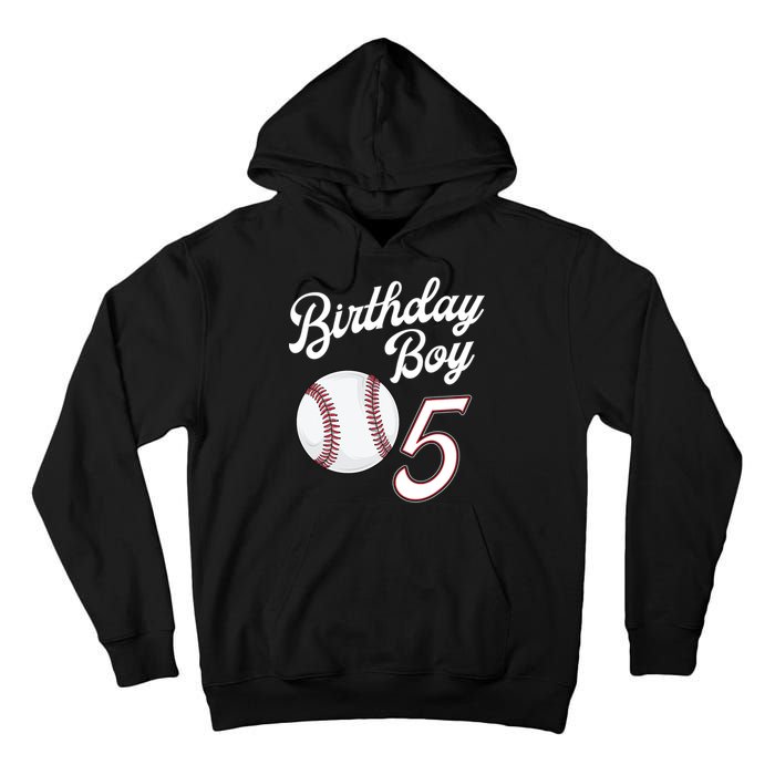 5 Years Old Baseball Themed 5th Birthday Party Sports Tall Hoodie