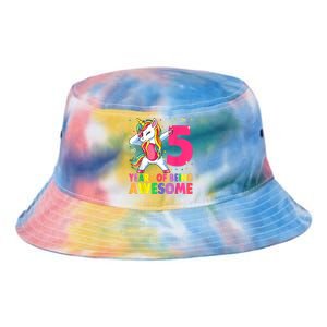 5 Years Old Unicorn Dabbing 5th Birthday Girl Unicorn Party Tie Dye Newport Bucket Hat