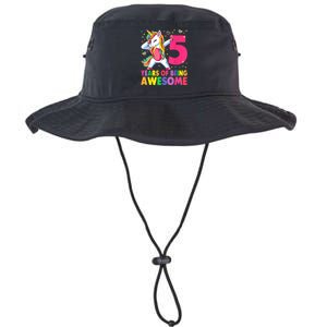 5 Years Old Unicorn Dabbing 5th Birthday Girl Unicorn Party Legacy Cool Fit Booney Bucket Hat