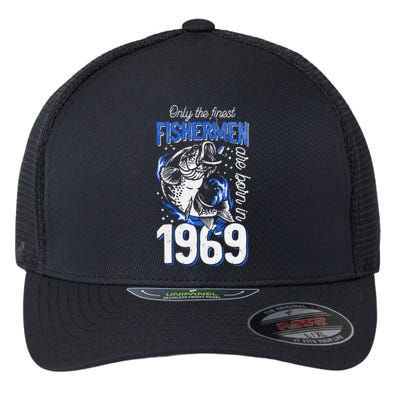 52 Years Old Fishing Fisherman 1969 52nd Birthday Flexfit Unipanel Trucker Cap