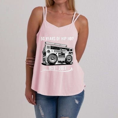 50 Years Of Hip Hop 50th Anniversary Of Rap Women's Strappy Tank