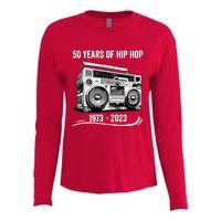 50 Years Of Hip Hop 50th Anniversary Of Rap Womens Cotton Relaxed Long Sleeve T-Shirt