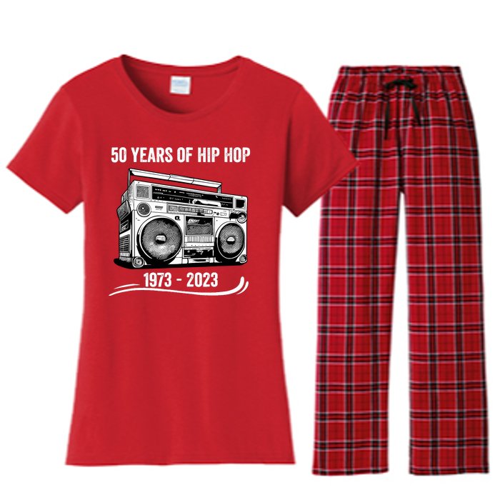 50 Years Of Hip Hop 50th Anniversary Of Rap Women's Flannel Pajama Set