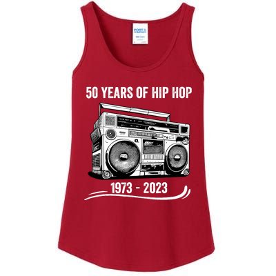 50 Years Of Hip Hop 50th Anniversary Of Rap Ladies Essential Tank