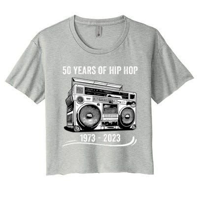 50 Years Of Hip Hop 50th Anniversary Of Rap Women's Crop Top Tee