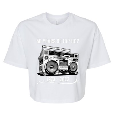 50 Years Of Hip Hop 50th Anniversary Of Rap Bella+Canvas Jersey Crop Tee