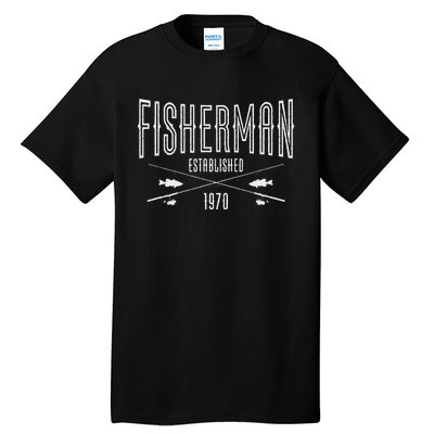 53 Year Old Fisherman Fishing 1970 53rd Birthday Gift Tall T-Shirt