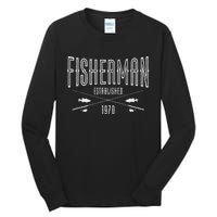 53 Year Old Fisherman Fishing 1970 53rd Birthday Gift Tall Long Sleeve T-Shirt