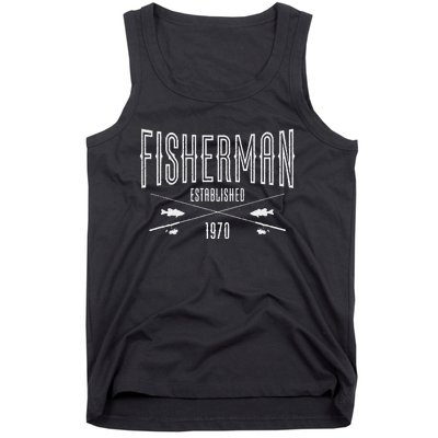 53 Year Old Fisherman Fishing 1970 53rd Birthday Gift Tank Top