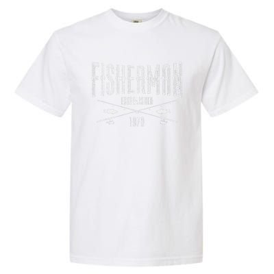 53 Year Old Fisherman Fishing 1970 53rd Birthday Gift Garment-Dyed Heavyweight T-Shirt