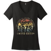 50 Year Old Gifts Vintage 1973 Limited Edition 50th Birthday Love Cute Women's V-Neck T-Shirt