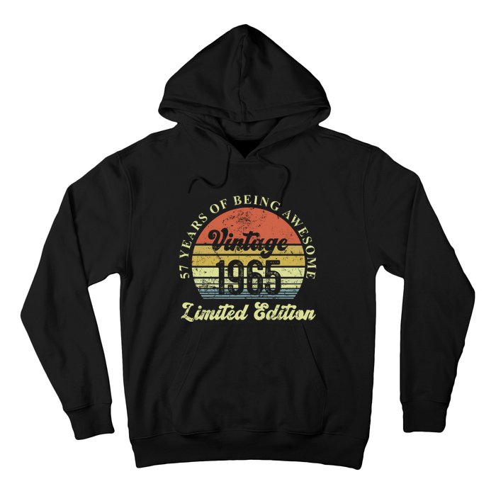 57 Years Of Being Awesome Vintage 1965 Limited Edition Hoodie