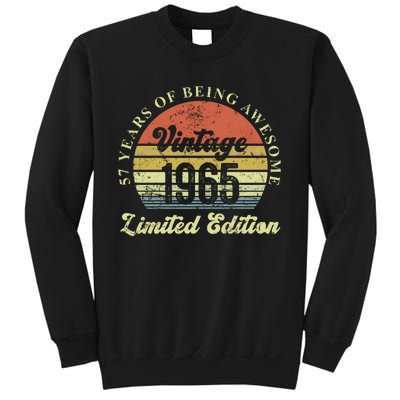 57 Years Of Being Awesome Vintage 1965 Limited Edition Sweatshirt