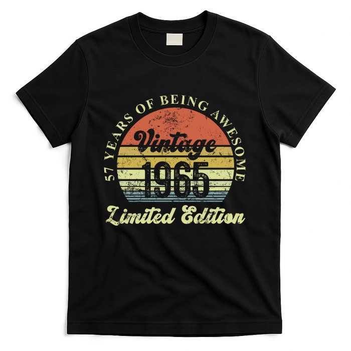 57 Years Of Being Awesome Vintage 1965 Limited Edition T-Shirt