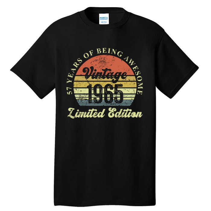 57 Years Of Being Awesome Vintage 1965 Limited Edition Tall T-Shirt