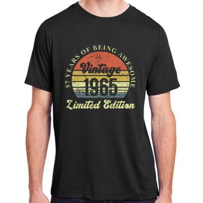 57 Years Of Being Awesome Vintage 1965 Limited Edition Adult ChromaSoft Performance T-Shirt