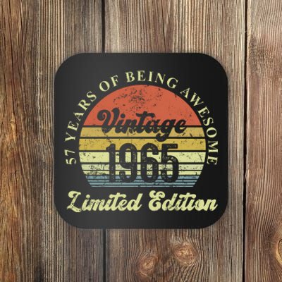 57 Years Of Being Awesome Vintage 1965 Limited Edition Coaster