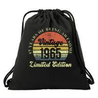 57 Years Of Being Awesome Vintage 1965 Limited Edition Drawstring Bag