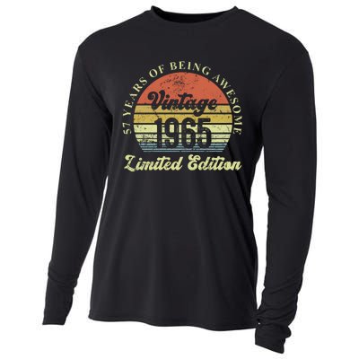 57 Years Of Being Awesome Vintage 1965 Limited Edition Cooling Performance Long Sleeve Crew