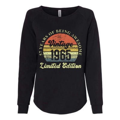 57 Years Of Being Awesome Vintage 1965 Limited Edition Womens California Wash Sweatshirt