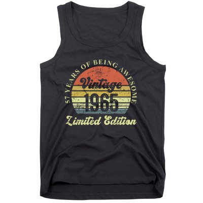 57 Years Of Being Awesome Vintage 1965 Limited Edition Tank Top