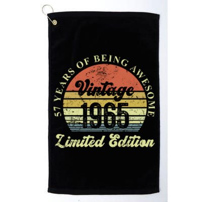 57 Years Of Being Awesome Vintage 1965 Limited Edition Platinum Collection Golf Towel